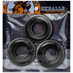Oxballs Lot de 3 cockrings Fat Willy Noirs